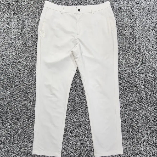 [BUNJANG] Vintage Wide Angle Men's White Golf Pants (Spandex) / 빈티지9. 와이드앵글 남성 화이트 골프 팬츠 스판 바지