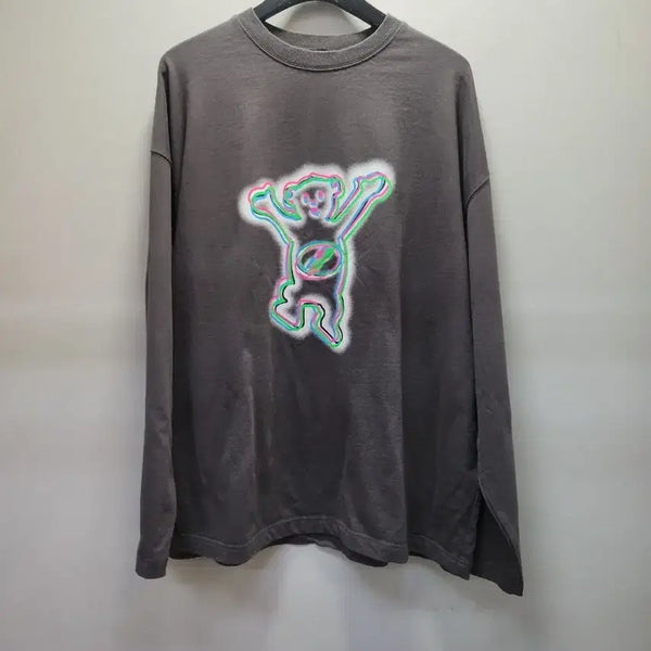 [BUNJANG] Welldone Bear Graphic Long Sleeve T-Shirt / 웰던 긴팔 티셔츠