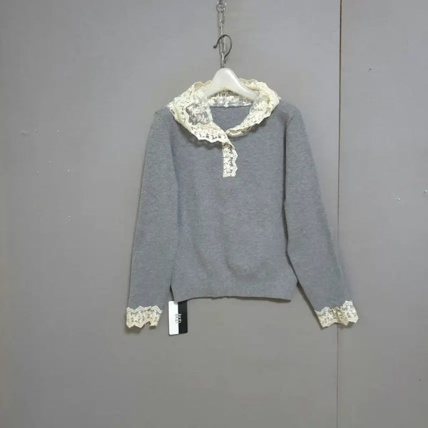 [BUNJANG] Lace Point Knit F / 레이스포인트 이쁜 니트 F   n7317  미착용제품