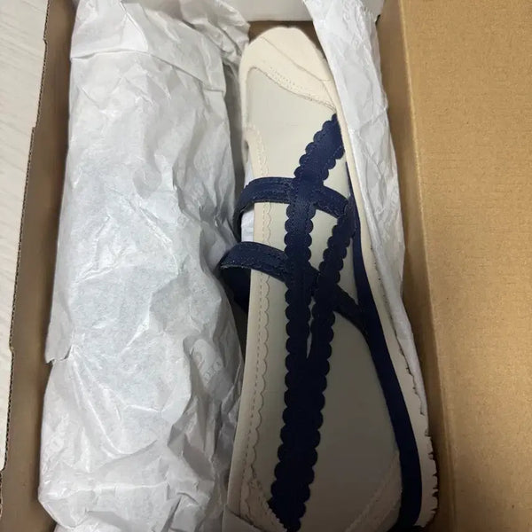 [BUNJANG] Onitsuka Tiger Mary Jane Ivory Navy Line / 오니츠카타이거 메리제인