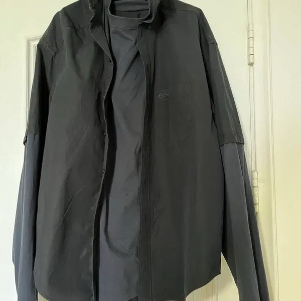 [BUNJANG] Balenciaga Trompe-l'oeil Black Shirt / 발렌시아가 트롱프뢰유 블랙 셔츠