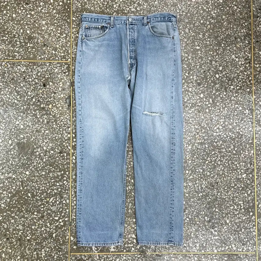 [BUNJANG] Levi's 501 90s USA Blue Denim Jeans / 90s USA 리바이스 501 블루 진 데님 팬츠 36