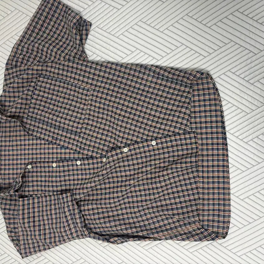 [BUNJANG] Checkered Short Sleeve Shirt / 체크 패턴 반팔 셔츠