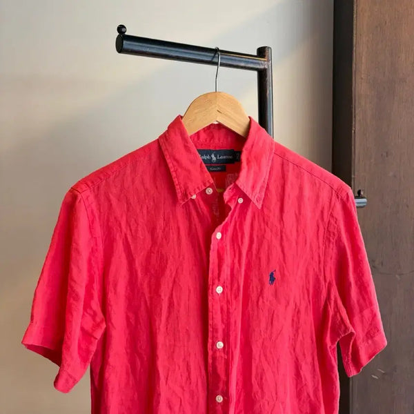 [BUNJANG] Polo Ralph Lauren Linen Short Sleeve Shirt / 17570 - 폴로 랄프로렌 린넨 반팔 셔츠