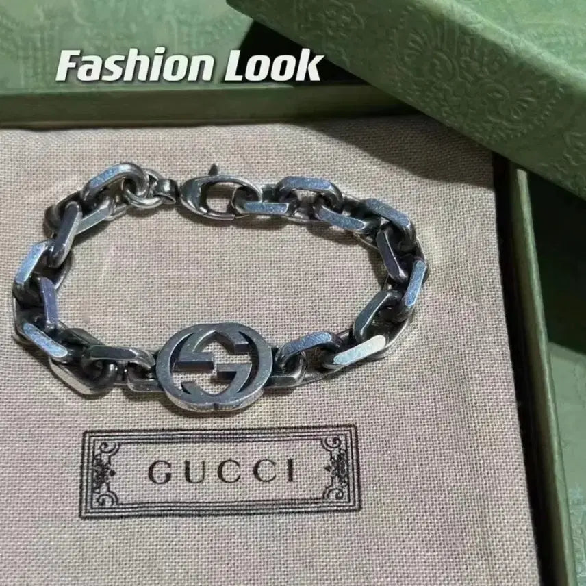 [BUNJANG] Gucci Interlocking G Chain Bracelet Silver 19 / 구찌 인터로킹 G 체인 팔찌 실버  19