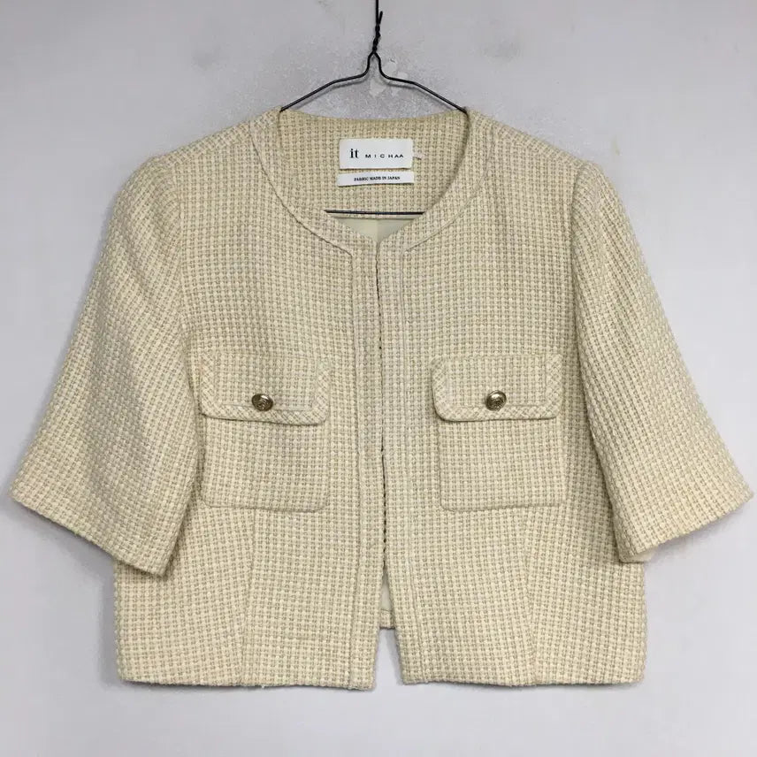 [BUNJANG] It Misha Half Sleeve Cropped Jacket / 23 잇미샤 하프 슬리브 크롭 자켓