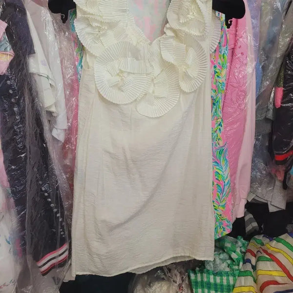 [BUNJANG] Vivarium Floral Sleeveless Dress White / 플로랄 민소매 원피스 흰색