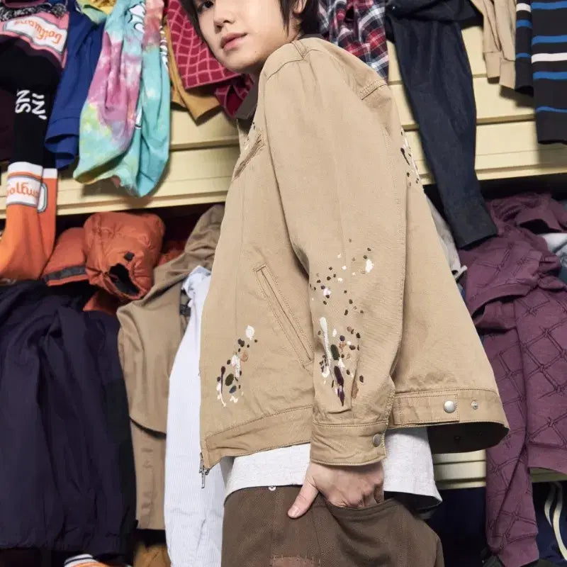 [BUNJANG] GARMENTS FAB Vintage Work Jacket Beige / GARMENTS FAB 가먼츠팹 VTG 워크자켓 베이지