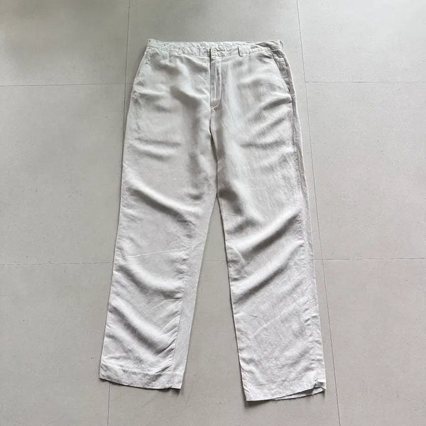 [BUNJANG] Polo Ralph Lauren 90s Linen Silk Wide-Leg Trousers / [폴로] 90s 리넨 실크 와이드 슬랙스 36