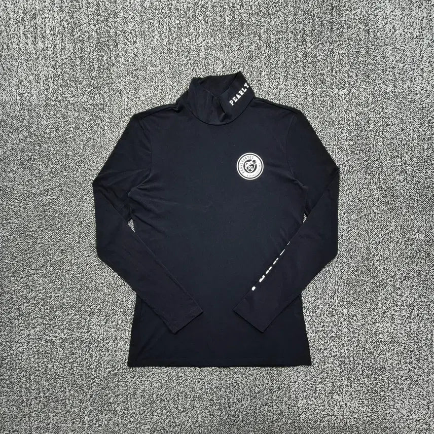 [BUNJANG] Vintage Paris Gaste High Neck Logo Long Sleeve T-shirt Black Golf Innerwear / 빈티지9. 파리게이츠 하이넥 로고 긴팔 티셔츠 블랙 골프 이너웨어