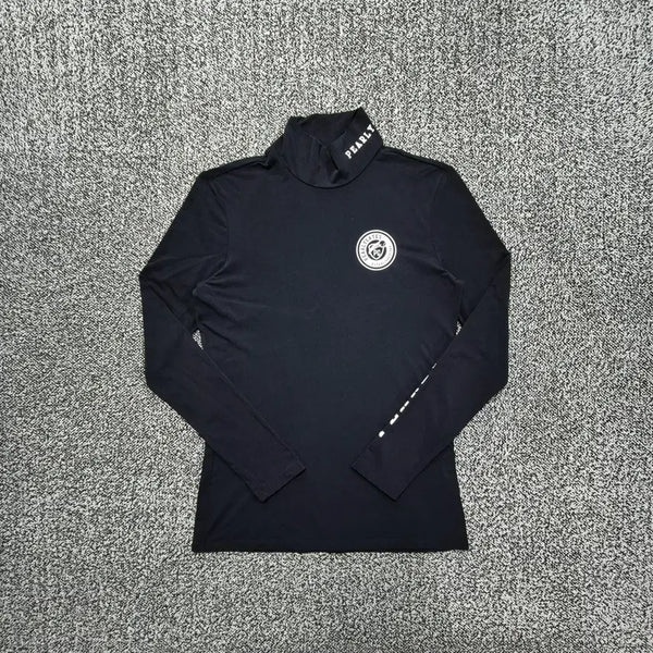[BUNJANG] Vintage Paris Gaste High Neck Logo Long Sleeve T-shirt Black Golf Innerwear / 빈티지9. 파리게이츠 하이넥 로고 긴팔 티셔츠 블랙 골프 이너웨어