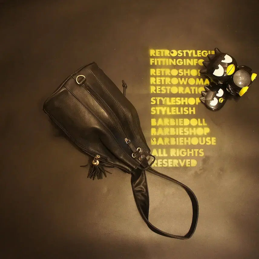 [BUNJANG] Vintage Leather Shoulder Bag Hobo Bag Tote Bag / Q480 가죽숄더백 남자빈티지가죽가방 남성호보백 에코백 쇼퍼백 레더백 토트백