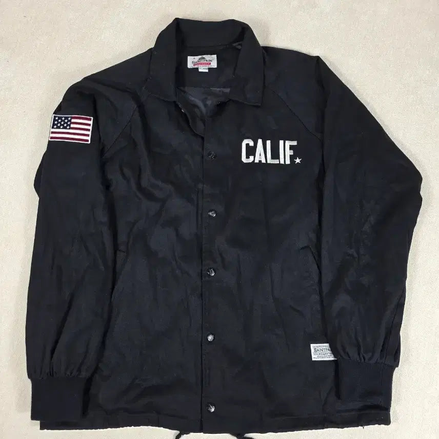 [BUNJANG] Saintpain Calif Graphic Coach Jacket Black / 세인트페인 CALIF 그래픽 코치 자켓 블랙 (