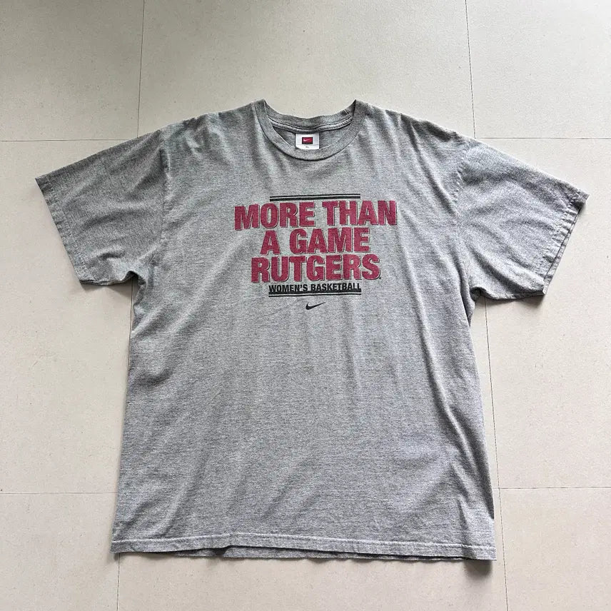 [BUNJANG] Nike 90s Teamline Ruggers College Basketball T-Shirt XL / [나이키] 90s 팀라인 러거스 카리지 반팔티 XL