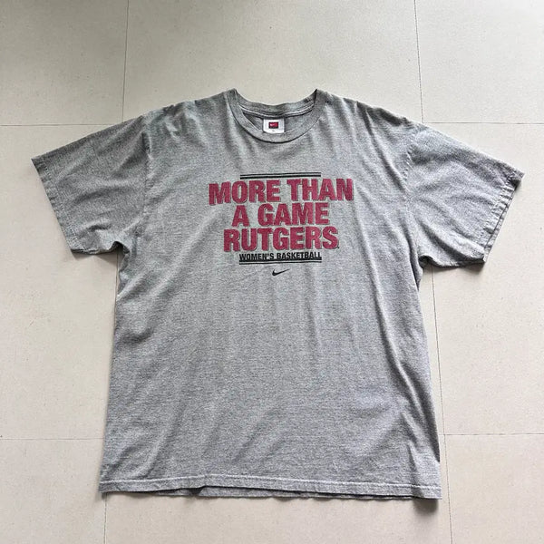 [BUNJANG] Nike 90s Teamline Ruggers College Basketball T-Shirt XL / [나이키] 90s 팀라인 러거스 카리지 반팔티 XL