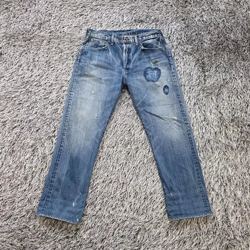 [BUNJANG] Bruna Boin Washing Form Denim Pants B1444 / 브루나보인 워싱 폼데님팬츠/남성(33인치)/B1444/새상품수준