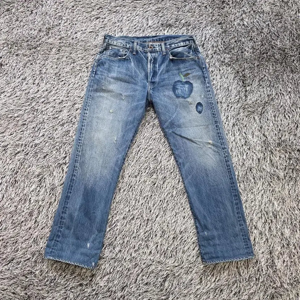[BUNJANG] Bruna Boin Washing Form Denim Pants B1444 / 브루나보인 워싱 폼데님팬츠/남성(33인치)/B1444/새상품수준