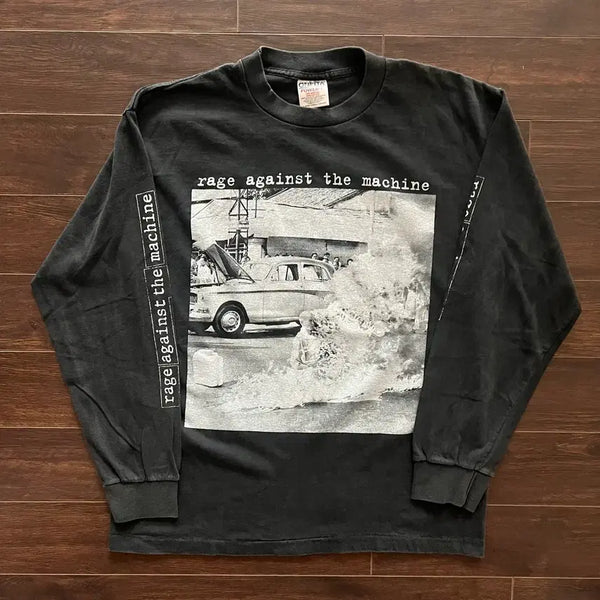 [BUNJANG] Rage Against the Machine Band Bootleg Long Sleeve T-Shirt XL / [XL] RATM 레이지어게인스트더머신 밴드 부트렉 롱슬리브