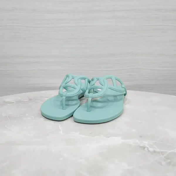 [BUNJANG] Hermes Egeri Slides Mint Vert Embrun Size 35 / 35 / 에르메스 에제리 쪼리 슬리퍼 민트 베르트엠브룬