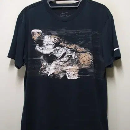 [BUNJANG] Nike Dri-FIT Big Print Cotton Round Neck T-Shirt / 나이키 DRI-FIT 빅프린팅 면라운드티 택M