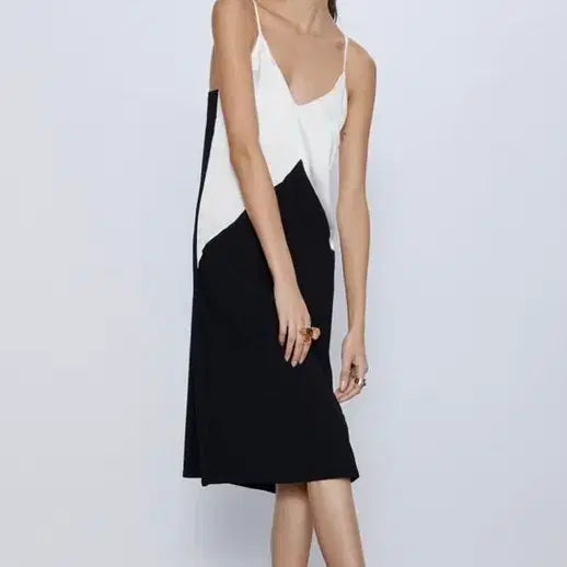 [BUNJANG] Zara Colorblock Sleeveless Dress L / zara  배색 민소매원피스 L
