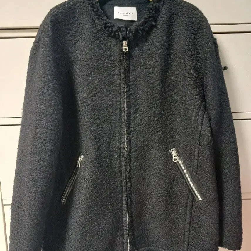 [BUNJANG] Sandro Women's Tweed Zip-Up Jacket / 산드로 여성 트위드 집업  자켓