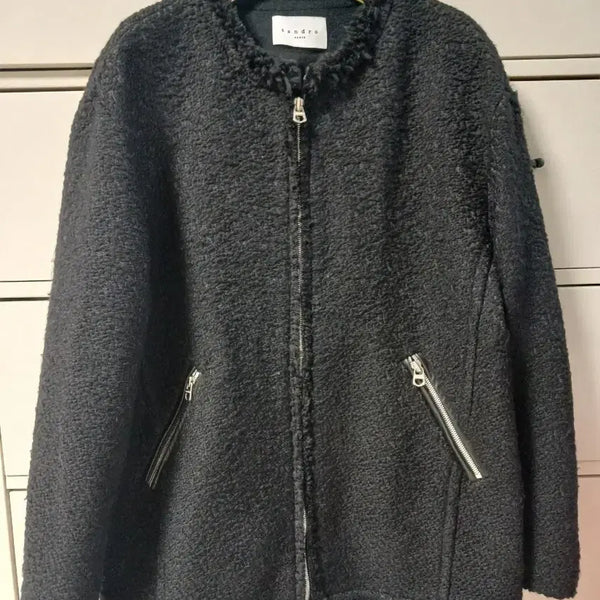 [BUNJANG] Sandro Women's Tweed Zip-Up Jacket / 산드로 여성 트위드 집업  자켓