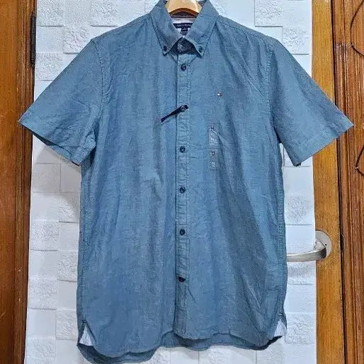 [BUNJANG] Tommy Hilfiger Short Sleeve Shirt Dark Blue Medium / 타미힐피거 반팔 셔츠 다크 블루 M