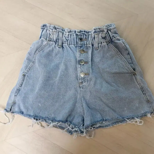 [BUNJANG] ZARA High-Waisted Denim Shorts / ZARA 자라 하이웨이스트 데님 숏팬츠 연청