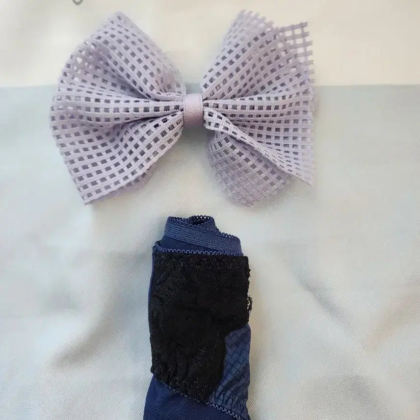 [BUNJANG] Navy Check Women's Panties / 네이비 체크 여성팬티 - 중고