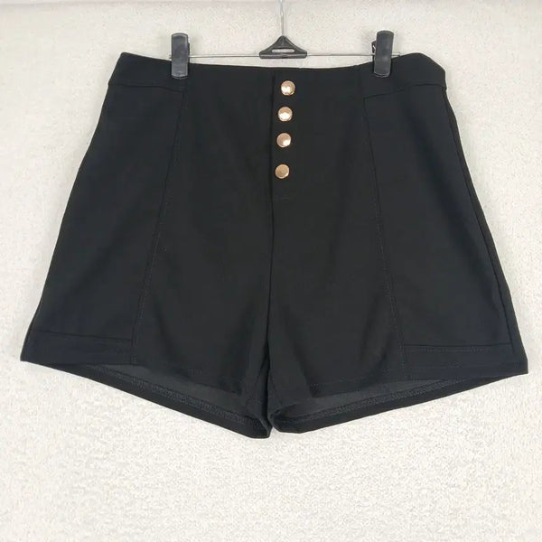 [BUNJANG] PEONIST Women's Black High-Waist Shorts / PEONIST 여성 블랙 하이웨스트 반바지(30)
