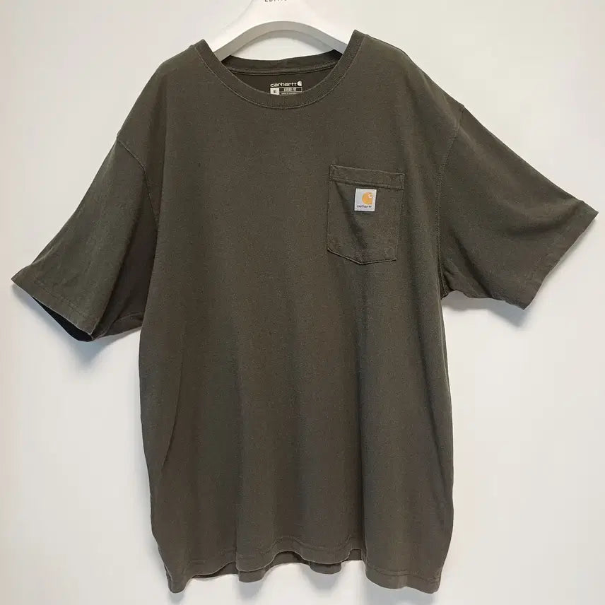 [BUNJANG] Carhartt US Original K87 Loose Fit Pocket T-Shirt (Peat/Dark Green) / [XL] 칼하트 US 오리지널 K87 루즈핏 포켓 반팔티 (Peat/Dark Green)/실측확인요망