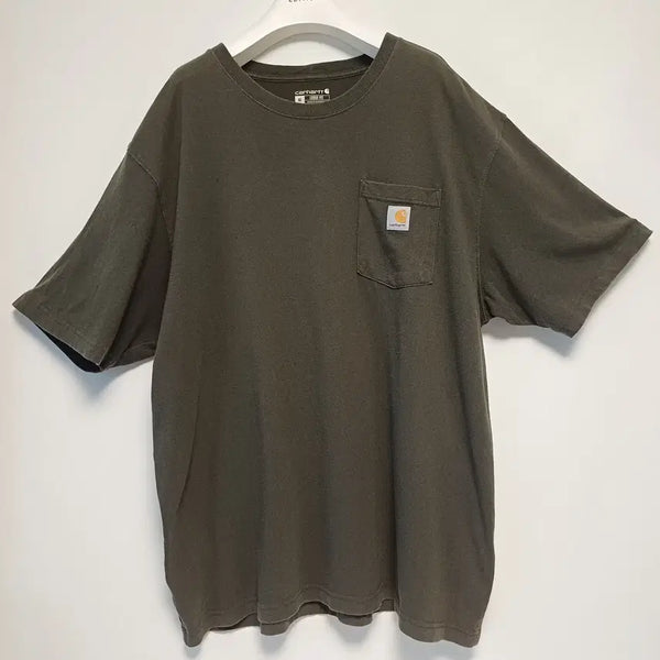 [BUNJANG] Carhartt US Original K87 Loose Fit Pocket T-Shirt (Peat/Dark Green) / [XL] 칼하트 US 오리지널 K87 루즈핏 포켓 반팔티 (Peat/Dark Green)/실측확인요망