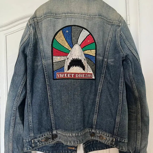 [BUNJANG] Saint Laurent Crocodile Patch Denim Jacket / 생로랑 악어 데님