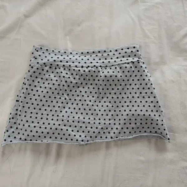 [BUNJANG] Subdued Low-Rise Dot Mini Skirt / 섭듀드 로우라이즈 도트 스커트