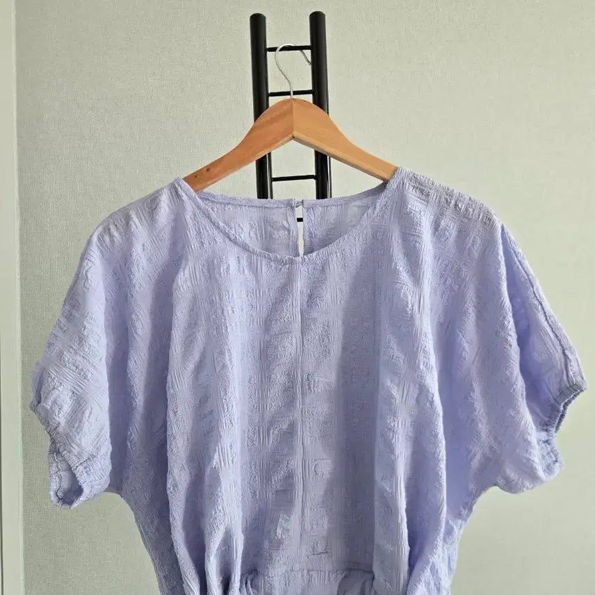 [BUNJANG] Lavender Textured Loose Fit Blouse / 라벤더 색상의 텍스처 루즈핏 블라우스