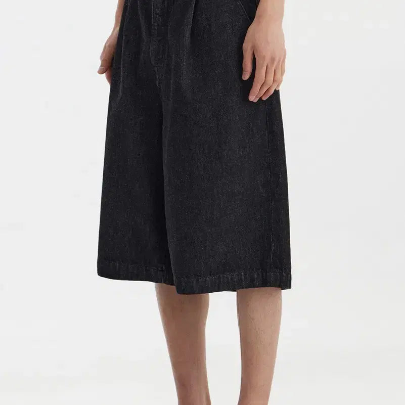 [BUNJANG] YOUTH Wide Half Denim Pants / 유스 와이드 하프 데님 팬츠 s