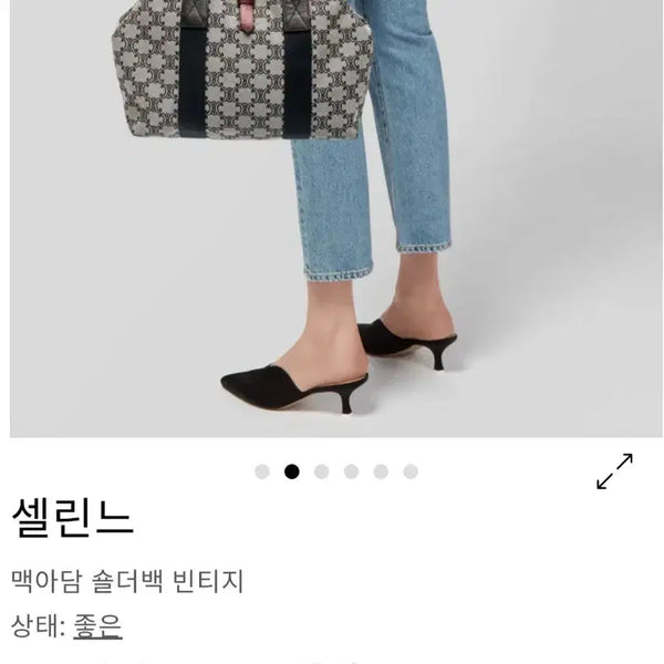 [BUNJANG] Celine Triomphe Canvas Macadam Tote Bag / 셀린느 트리오페 캔버스마카담 토트백