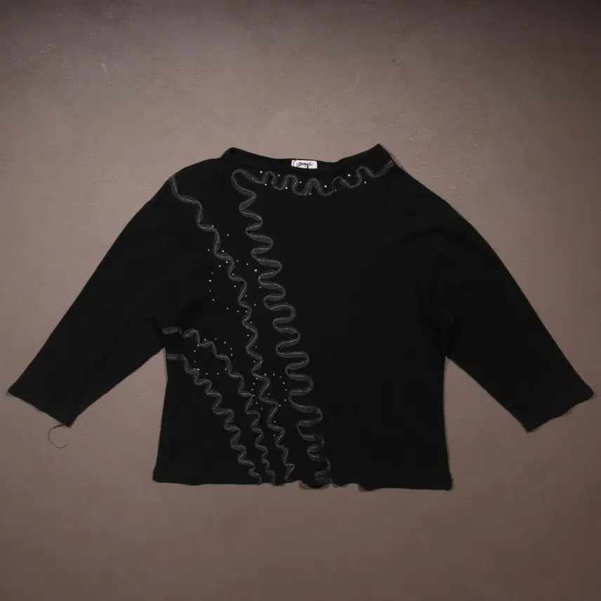 [BUNJANG] Oriental Grunge 7/8 Sleeve Top / 일본빈티지 오리엔탈 그런지 7부 슬리브 A504