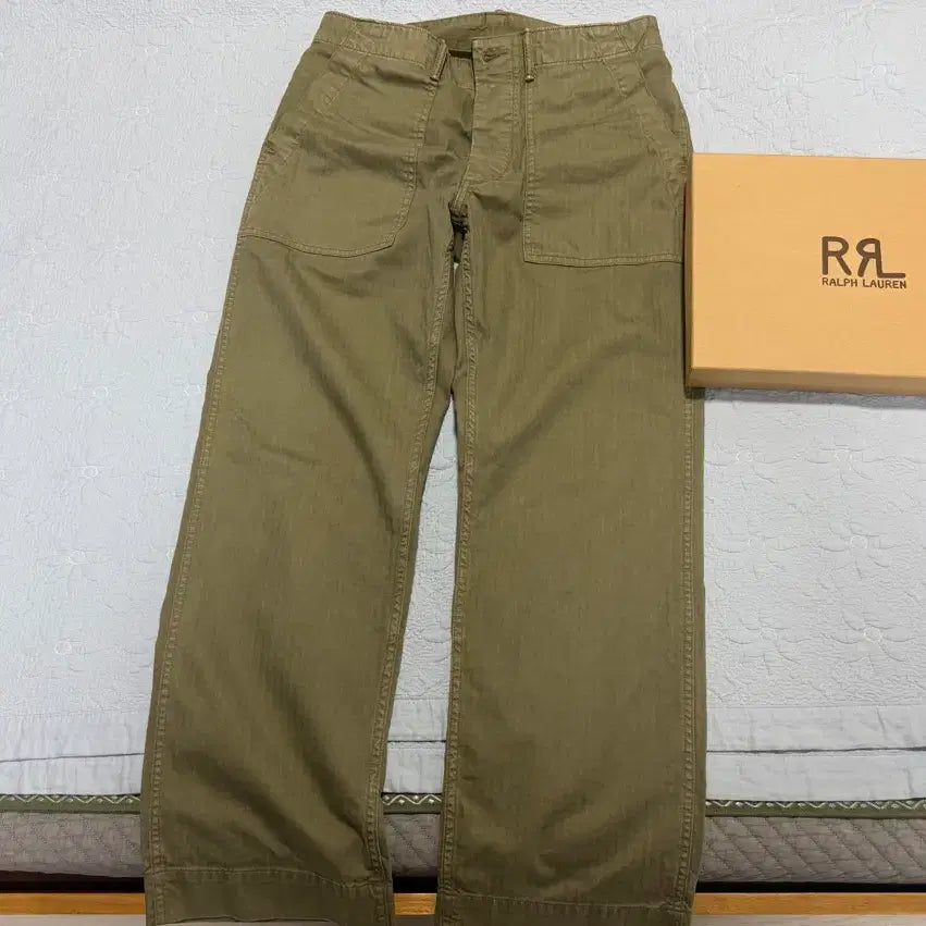 [BUNJANG] RRL Herringbone Fatigue Pants Khaki / 더블알엘 RRL 헤링본 퍼티크 팬츠 카키 박풀 공홈 정품