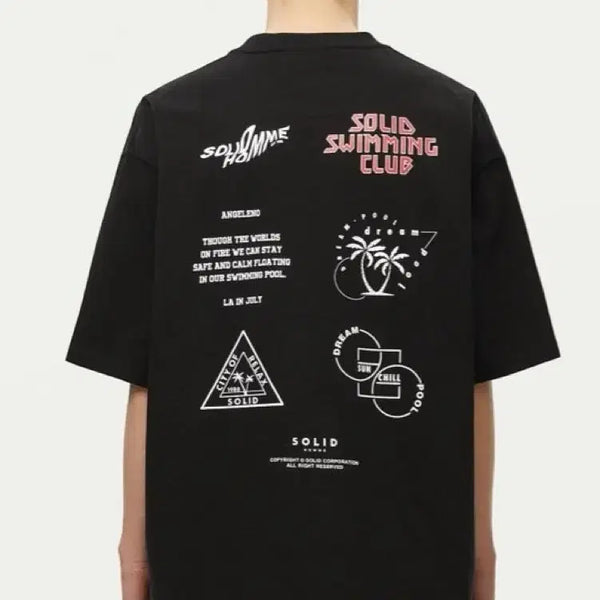 [BUNJANG] Solid Homme 22SS Black T-Shirt Size 48 / 솔리드옴므 SOLID HOMME 22SS 블랙 티셔츠 48