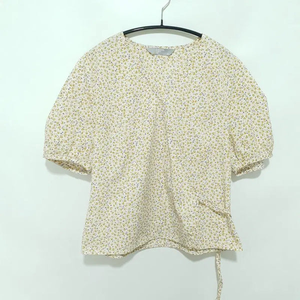 [BUNJANG] 8 Seconds Floral Wrap Blouse / 에잇세컨즈 플로럴 랩 블라우스 M_S2487