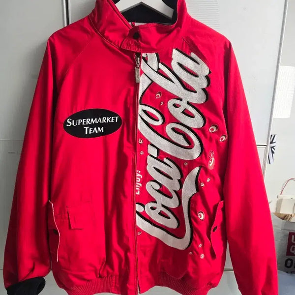 [BUNJANG] Coca-Cola Supermarket Team Embroidered Jacket / 코카콜라 수퍼마켓팀 자수로고자켓