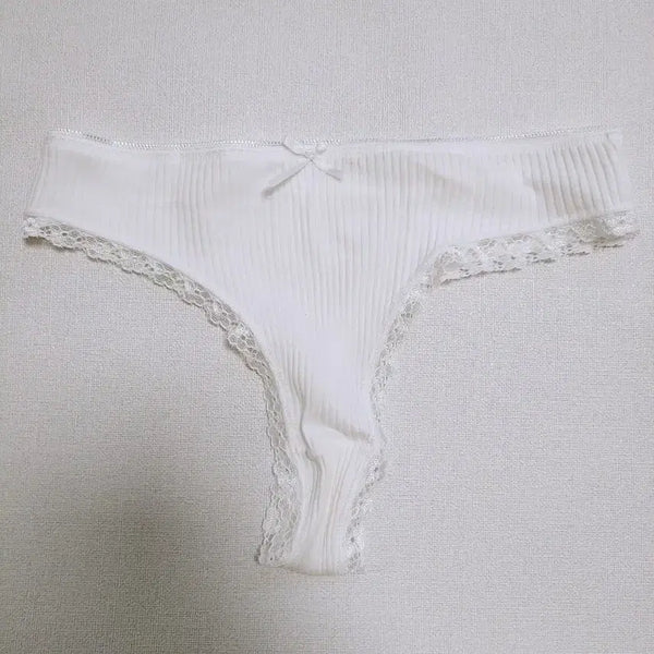 [BUNJANG] White Lace String Panties / 흰색 레이스 끈 팬티