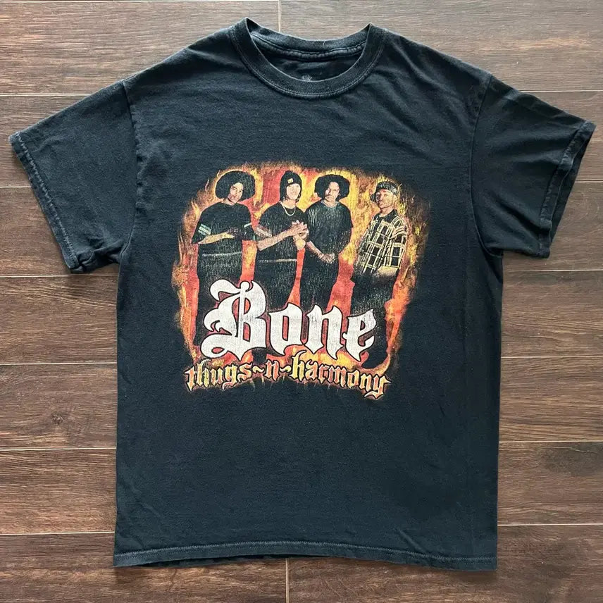 [BUNJANG] Vintage Bontax & Harmony Hip Hop T-Shirt / [M] 미국 빈티지 본턱스앤하모니 힙합 티셔츠
