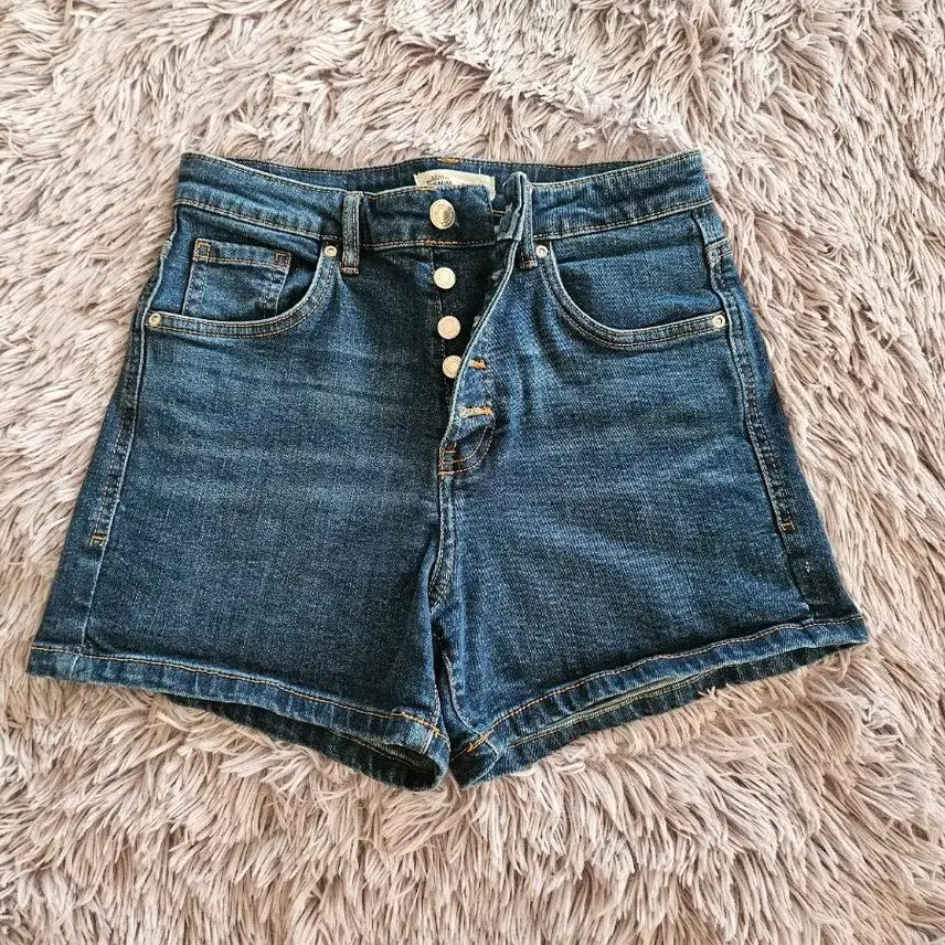 [BUNJANG] Zara Denim High-Waisted Short Shorts / 자라 데님 하이웨이스트 숏팬츠 핫팬츠