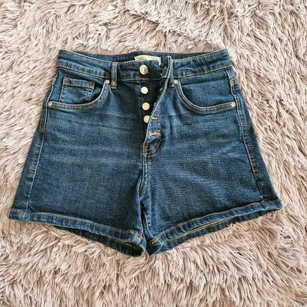 [BUNJANG] Zara Denim High-Waisted Short Shorts / 자라 데님 하이웨이스트 숏팬츠 핫팬츠