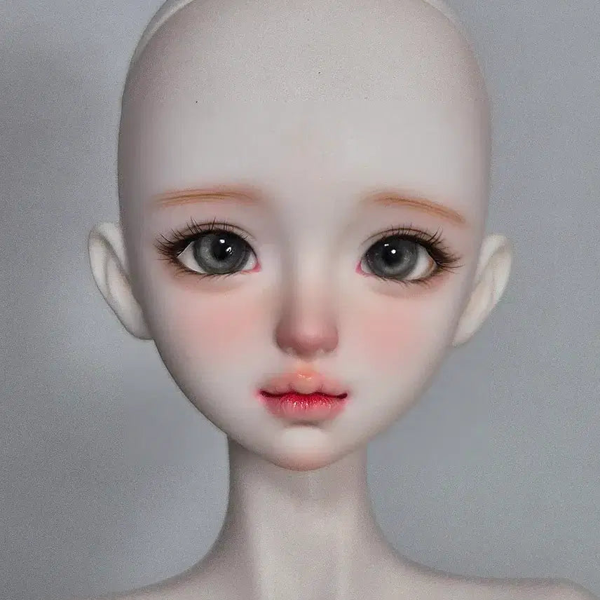 [BUNJANG] MSD Size Ball-Jointed Doll Head (Nansing Type) with Peach-Tone Makeup / 풀박스 구관 msd 헤드 구체관절인형 메이크업된 헤드