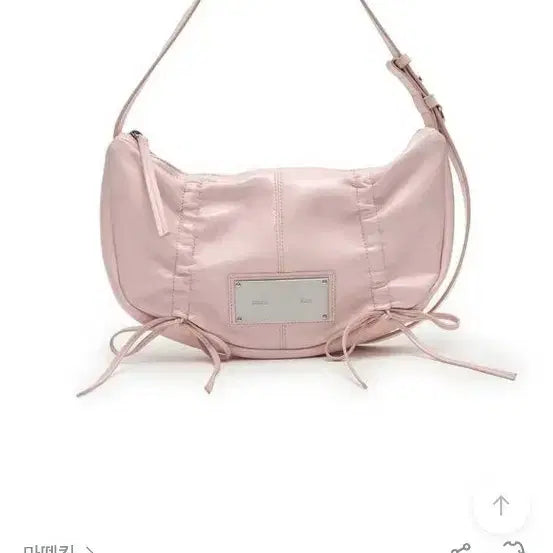 [BUNJANG] Matin Kim Hailey Shirring Ribbon Round Bag Light Pink / 마뗑킴 헤일리 셔링 리본 라운드 백 라이트 핑크