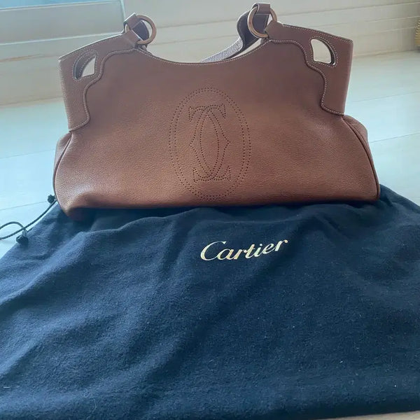 [BUNJANG] Cartier Marcello Brown Leather Tote Bag / 까르띠에 마르첼로 브라운 레더 토트백